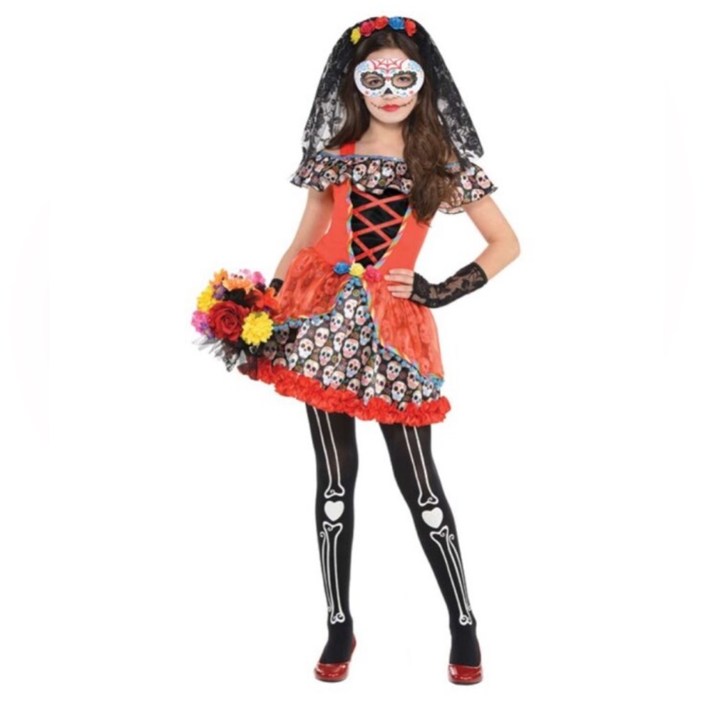 DAY OF THE DEAD DRESS SIZE MEDIUM 🌟EUC🌟